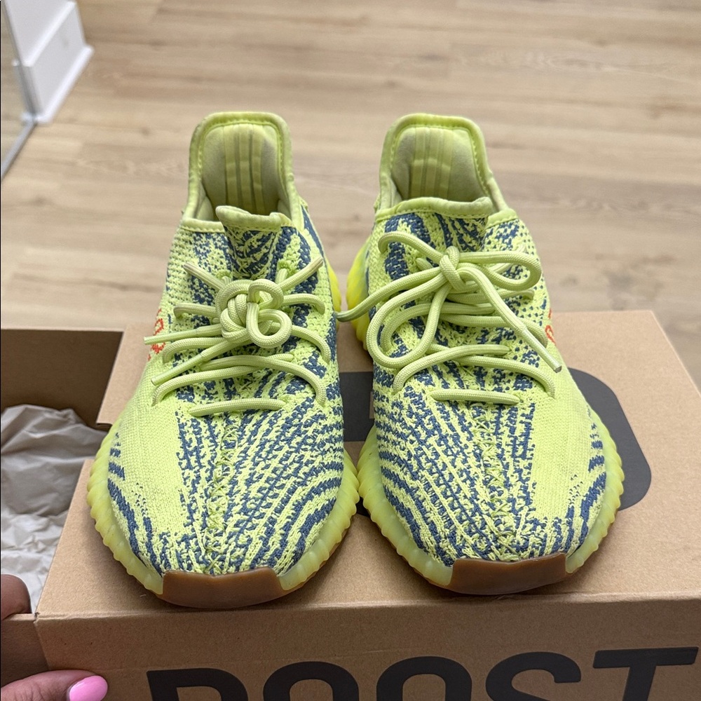 Stylish Lime and Gray Sneakers